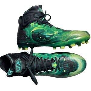 Under Armour Spotlight LUX MC LE Slime Men’s Football Shoes Cleats SZ 12